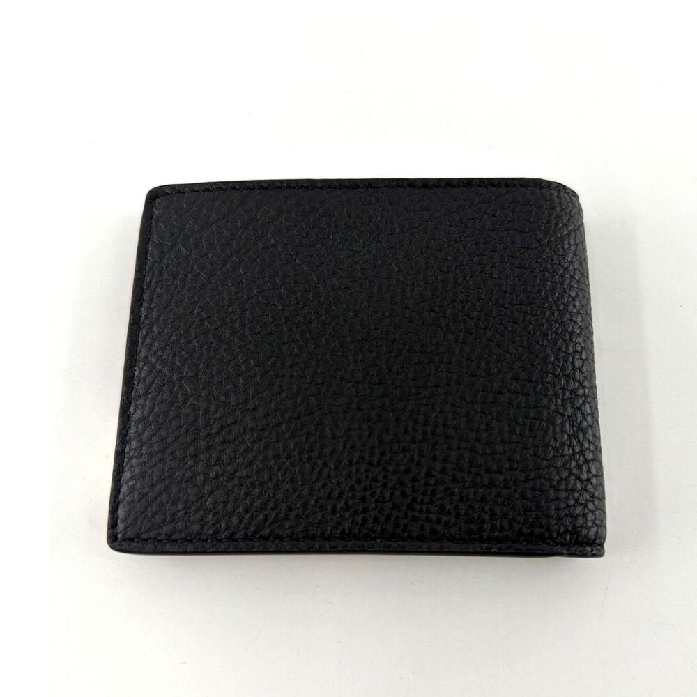 Burberry Men's Black Hipfold Granny Leatherv B-cut Bi-fold Wallet One Size - Picture 6 of 9